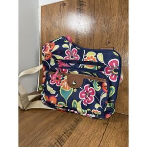 Lily Bloom Floral Crossbody Shoulder Bag Purse Medium - Pink Lining